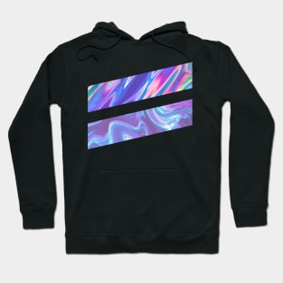 Double Slash, Abstract Colorful Geometric Graphic Design Hoodie